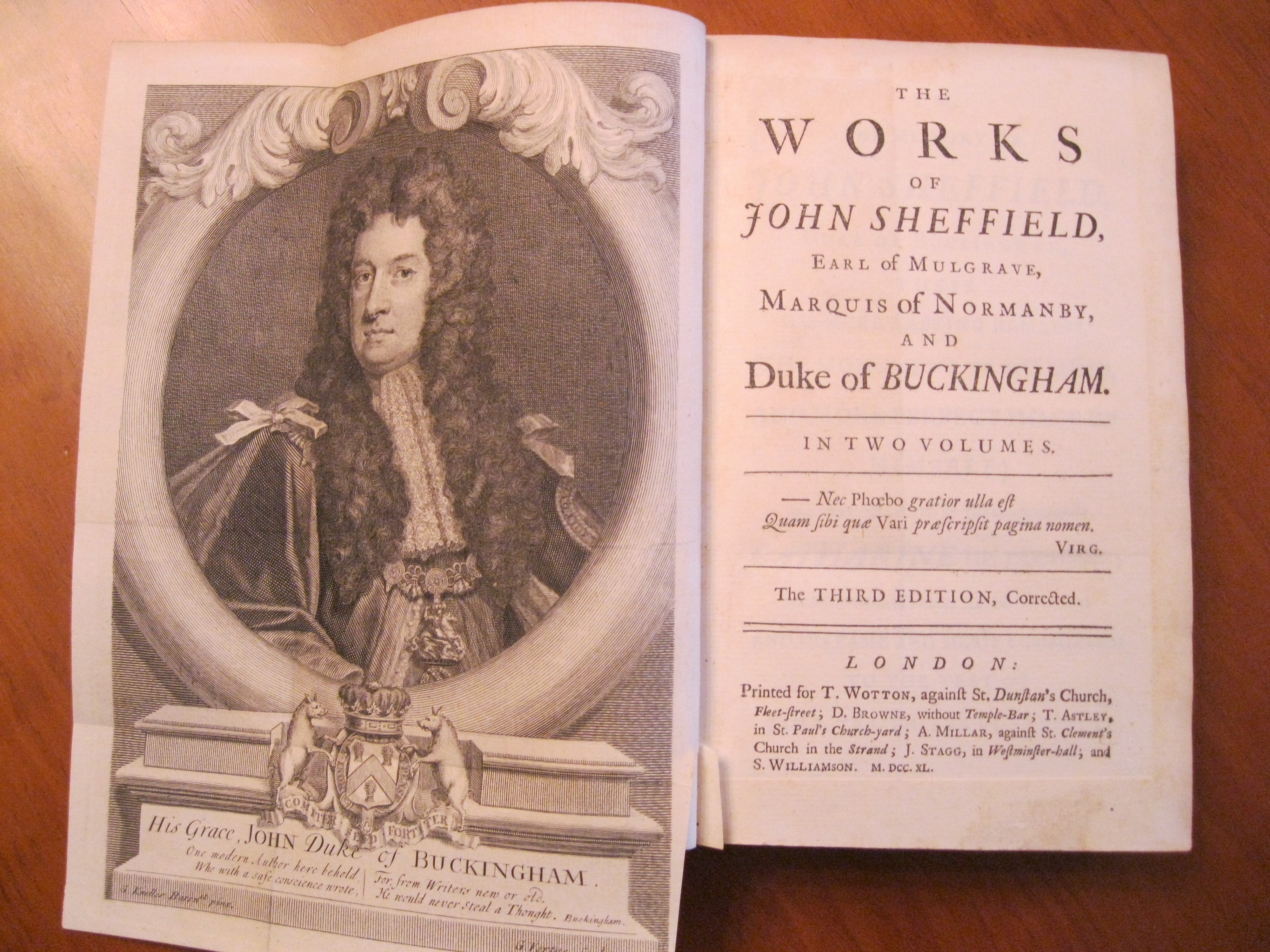 The Works.Jhon Sheffield.1740. Muy bien ilustrado